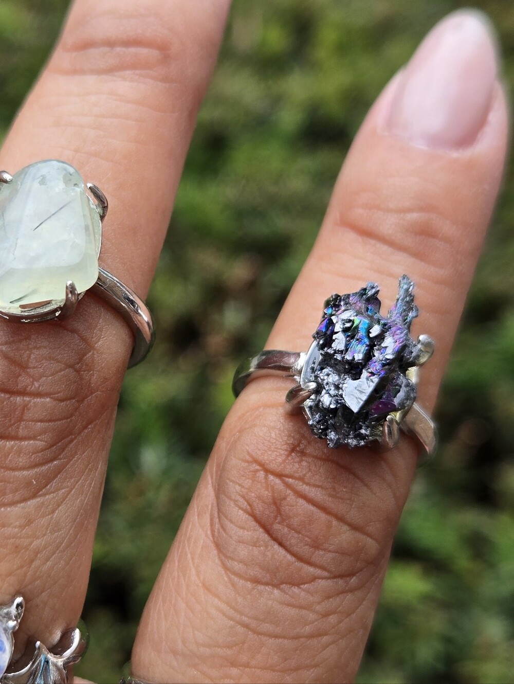 Cosmic Raw Rainbow Carborundum Statement Ring